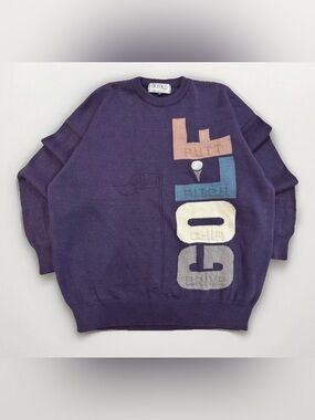 Vintage Caldwell Golf Sweatshirt Crewneck Knit Cotton Sweater Size Large